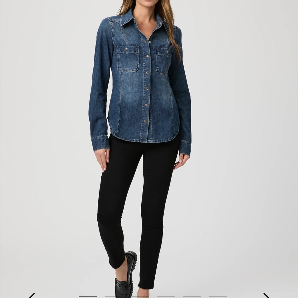PAIGE Black Shadow Hoxton Ankle Skinny Jean